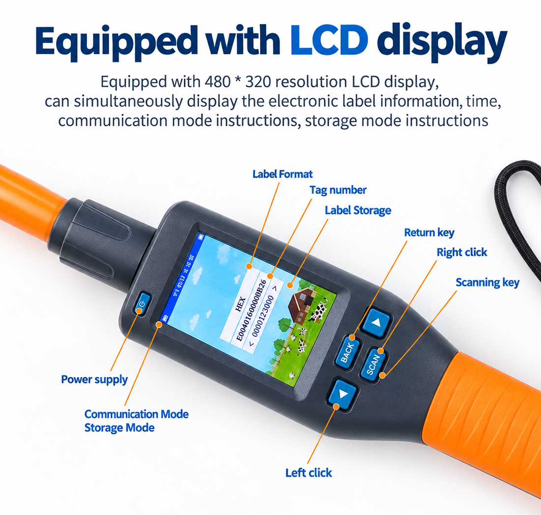 S02 HDX FDX RFID Stick Reader